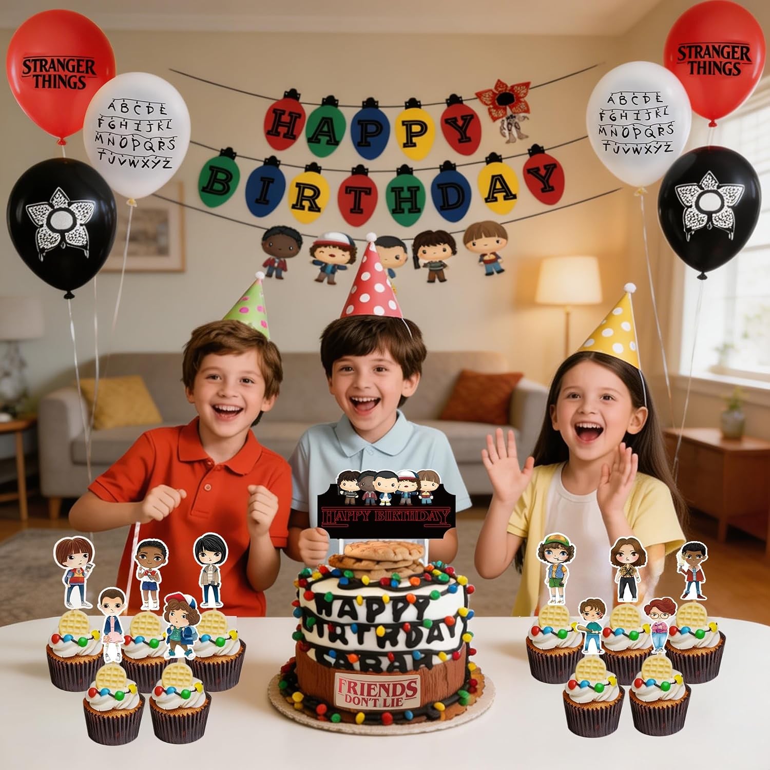 Stranger Things Party Decorations Birthday Party Supplies Set Cute Cartoon gallery