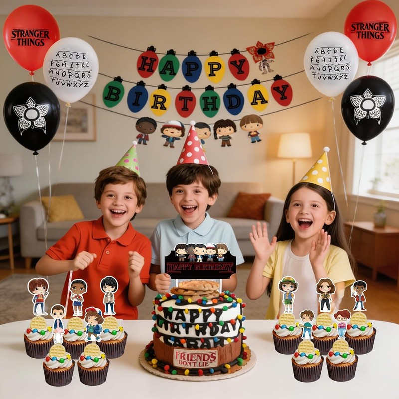 Stranger Things Party Decorations Birthday Party Supplies Set Cute Cartoon gallery