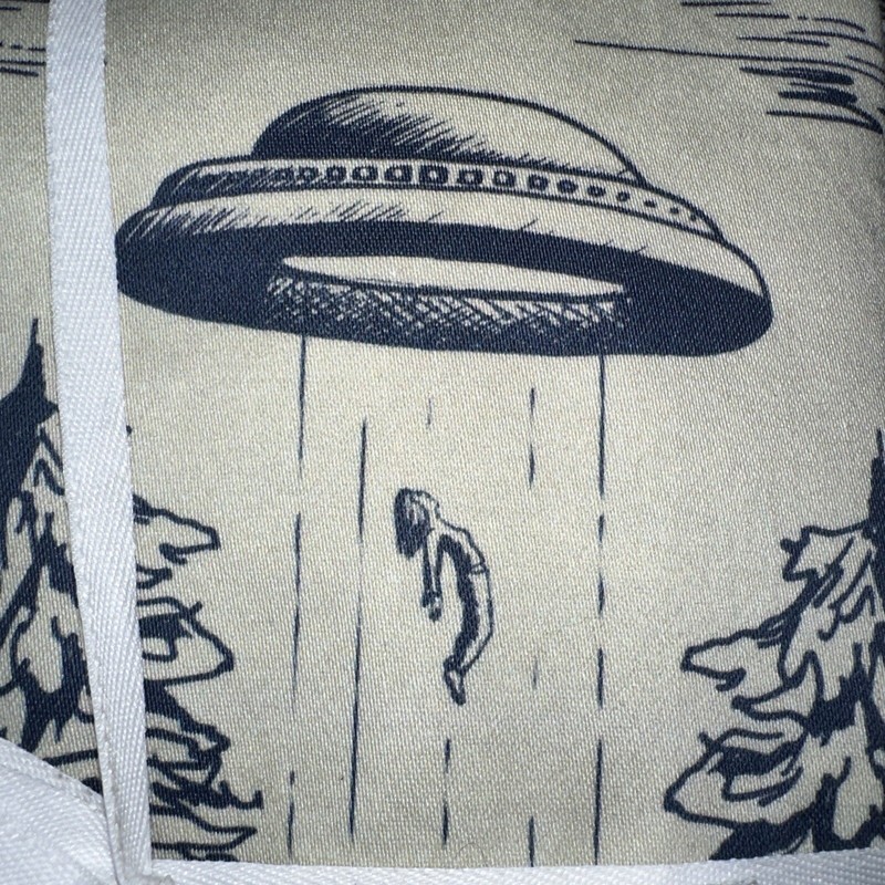 Tablecloth Unique Funny Space Alien Aliens Toile Cotton 90”x90” New gallery