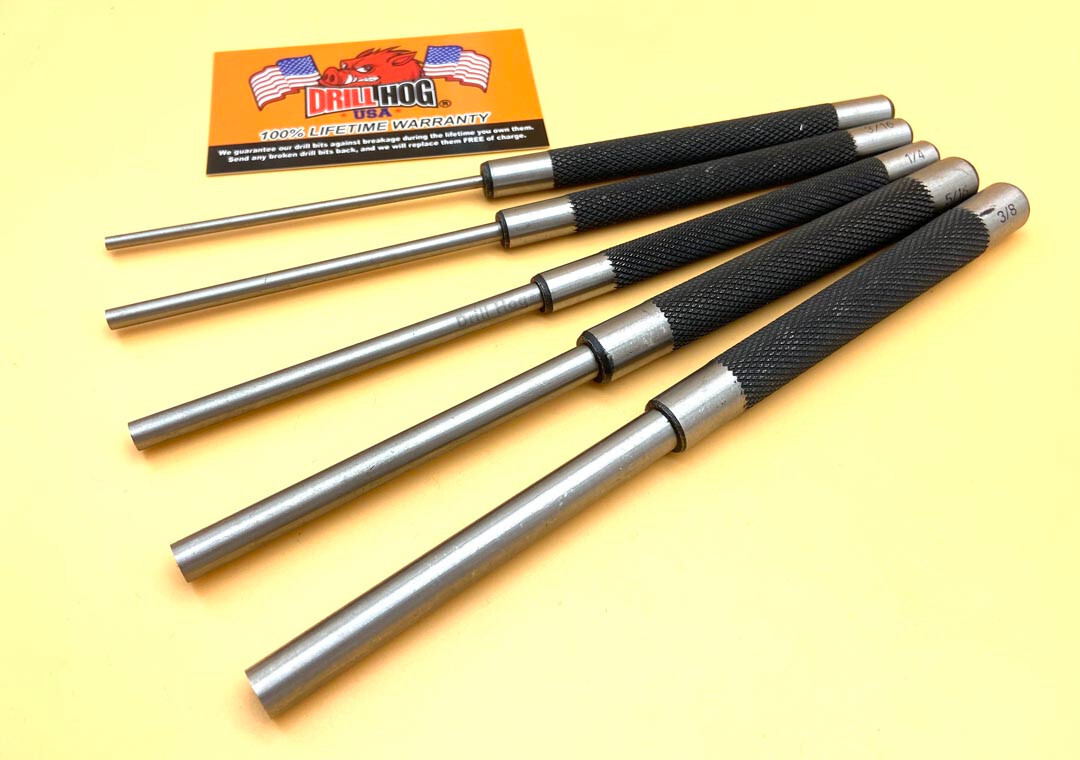 5 Pc Pin Punch Set Long Shank Gunsmithing Roll Pin Drill Hog® Lifetime Warranty gallery