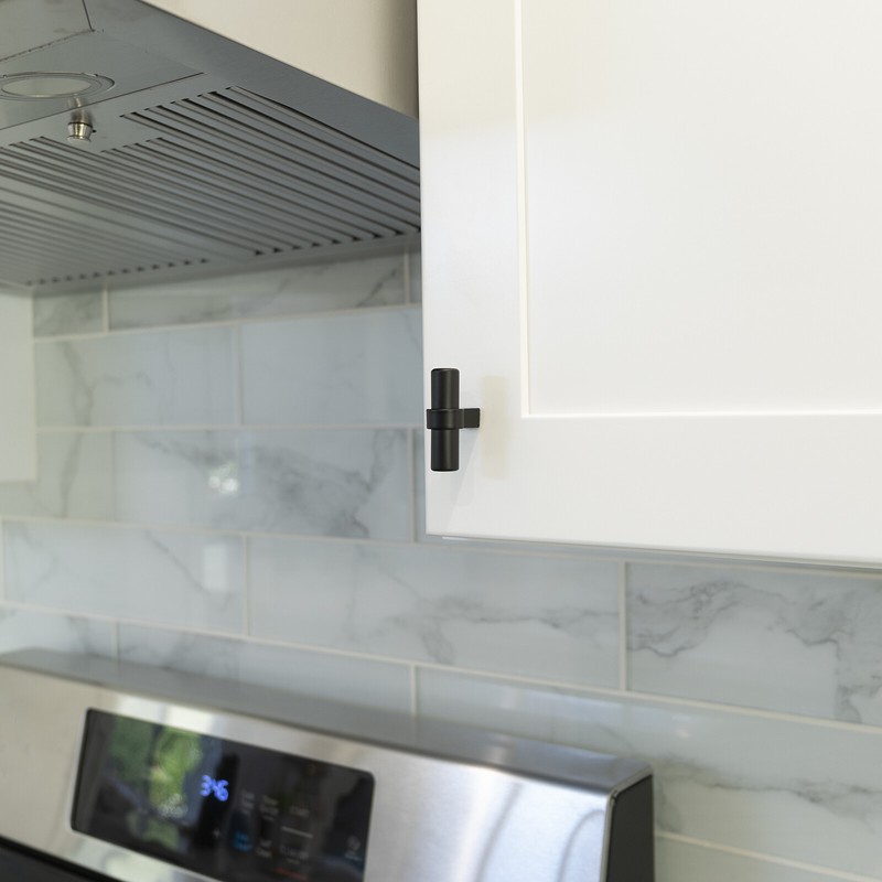 Black Modern Cabinet Handles T Bar Pulls Kitchen Drawer Hardware Stainless Steel gallery