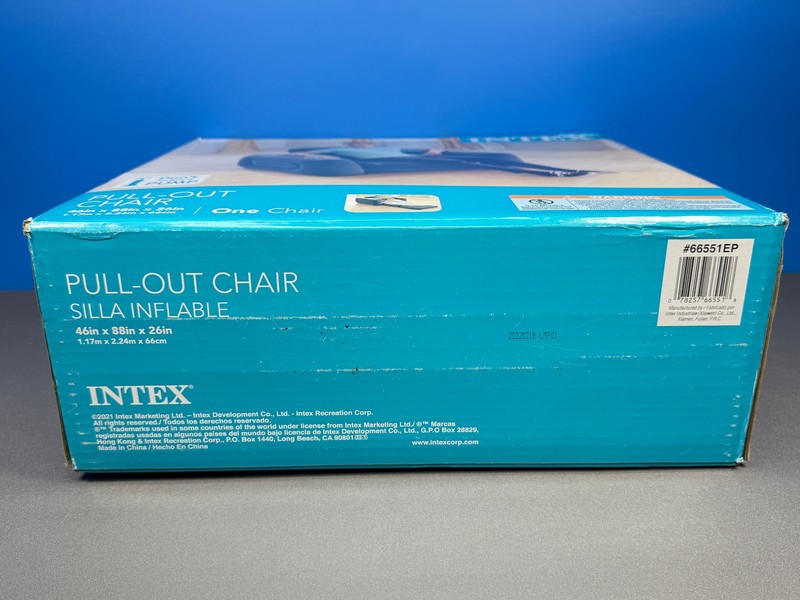 INTEX PULL-OUT PULL OUT BLOW UP INFLATABLE LOUNGE CHAIR BED 46" x 88" x 26" NEW gallery