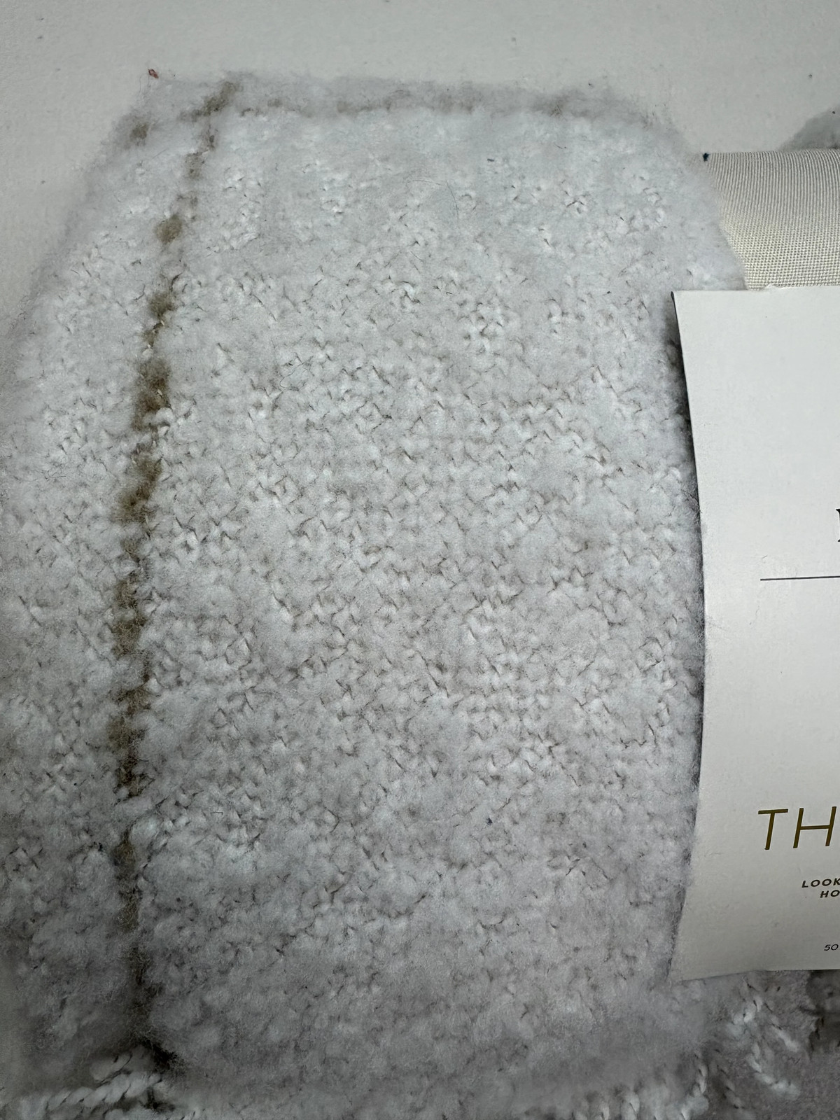 Threshold 50”x60” Textured Boucle Windowpane Throw Blanket, New gallery