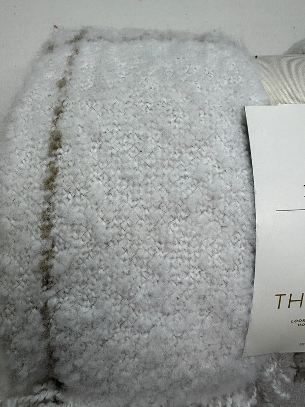 Threshold 50”x60” Textured Boucle Windowpane Throw Blanket, New gallery