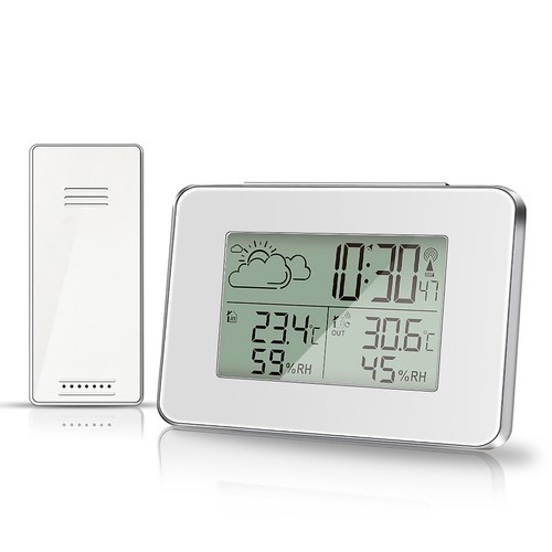 Digital Thermometer Clock LCD Temperature Wireless Transmitter Indoor/Outdoor gallery