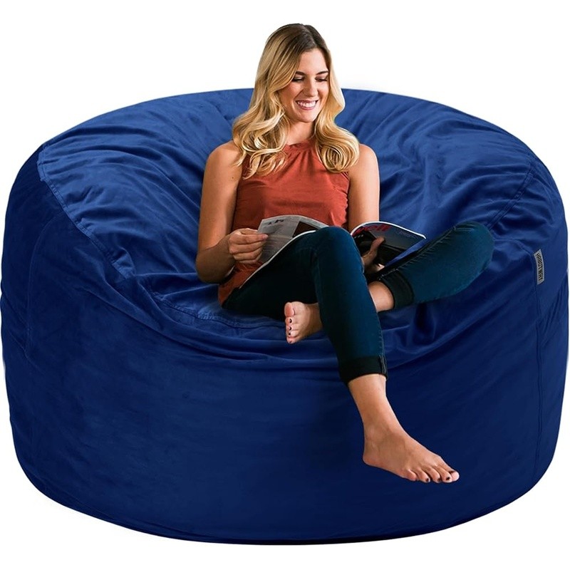 Giant Memory Foam Bean Bag Chair Comfortable Soft Velvet Adults Relaxing Lounge gallery