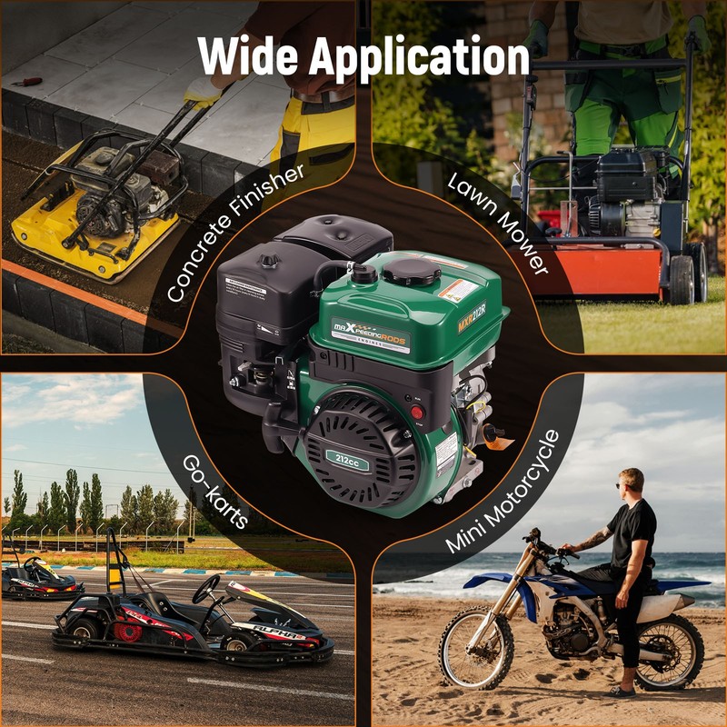 7HP Gasoline Engine Motor 212cc 4-Stroke Recoil Start Horizontal Pressure Washer gallery