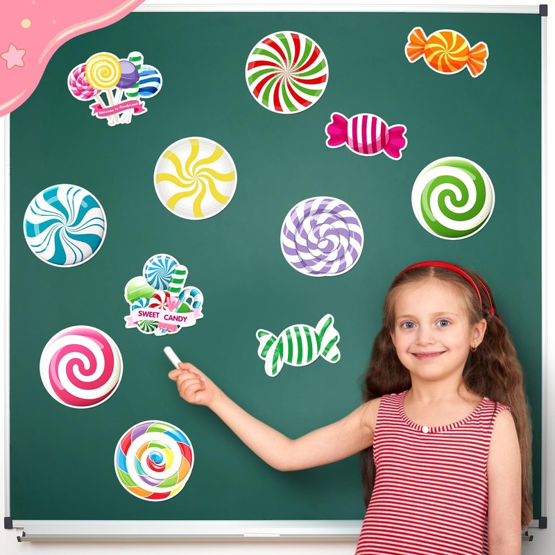 60 Pcs Candy Decorations Candy Cutouts Bulletin Board Set Sweet Peppermint Cu... gallery