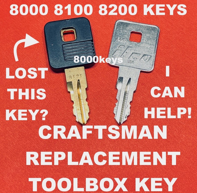 Craftsman Toolbox Replacement Key Llave CUT TO ORDER 8001-8223 8000 8100 8200 gallery