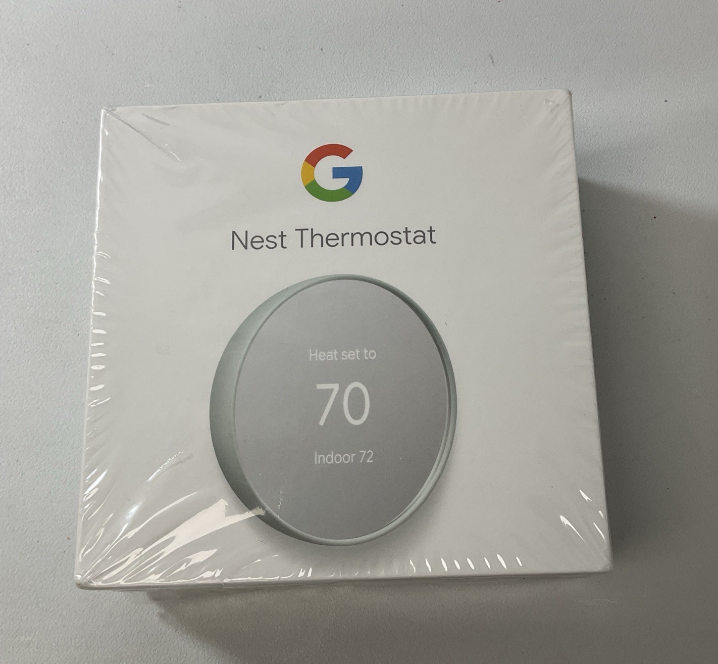 Google Nest G4CVZ Programmable Wi-Fi Thermostat - Color: Fog Gray- NEW-OPEN BOX gallery