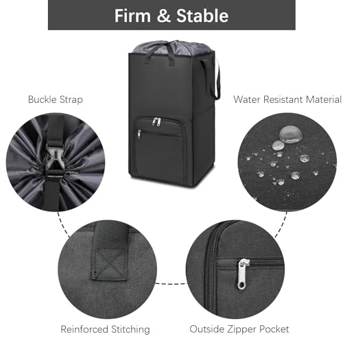 Extra Large Rolling Laundry Basket with Wheels, 90L Cart Version Darkgrey gallery