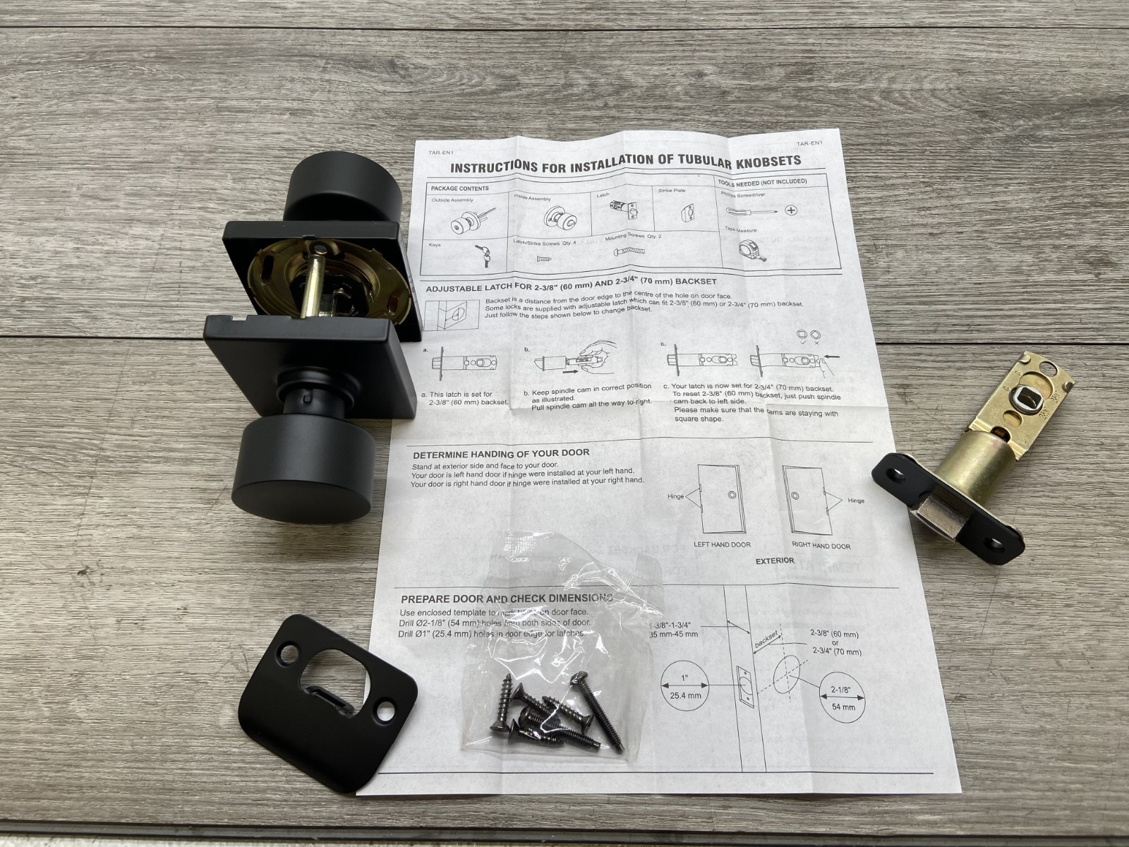Miseno MLK4090BK Quattro Shaker Passage Door Knob Set w Square Rose gallery