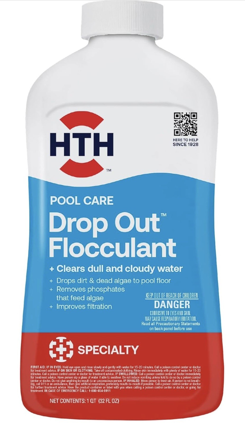 HTH Pool Care Drop Out Flocculant for Swimming Pools, 32 oz. - Set Of 3 gallery