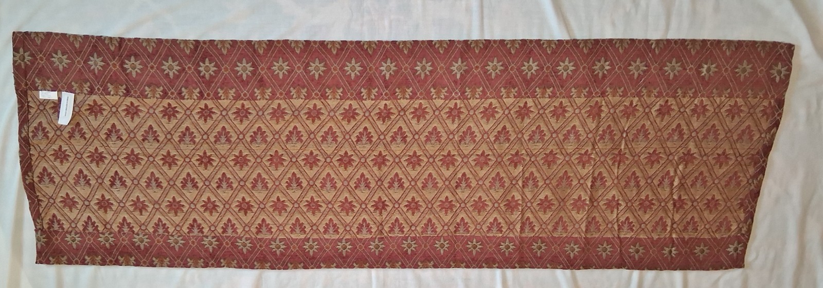 Jacquard Tapestry Brown Beige Rust Design Valance 63" x 20" Unlined gallery