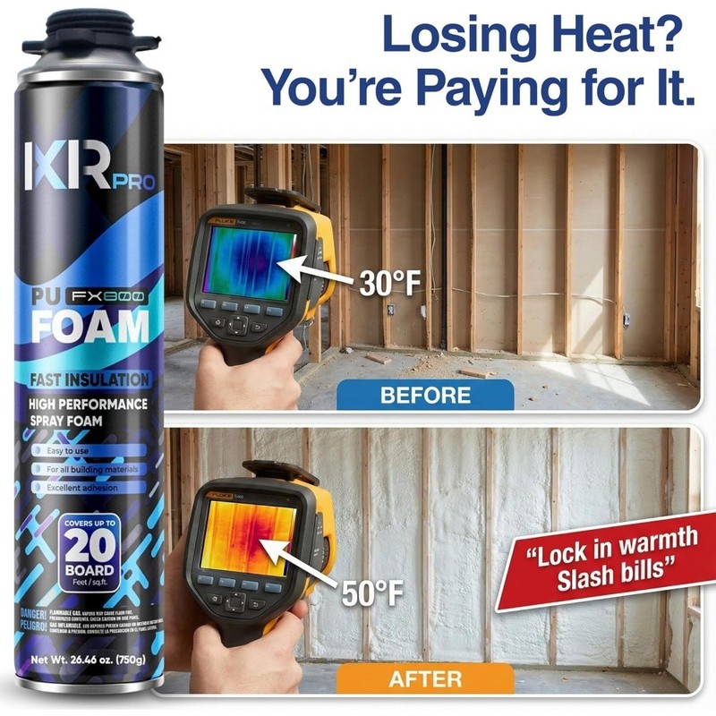 ixirpro spray foam insulation kit (18 pieces - 26.46 oz) expansion sealant gallery