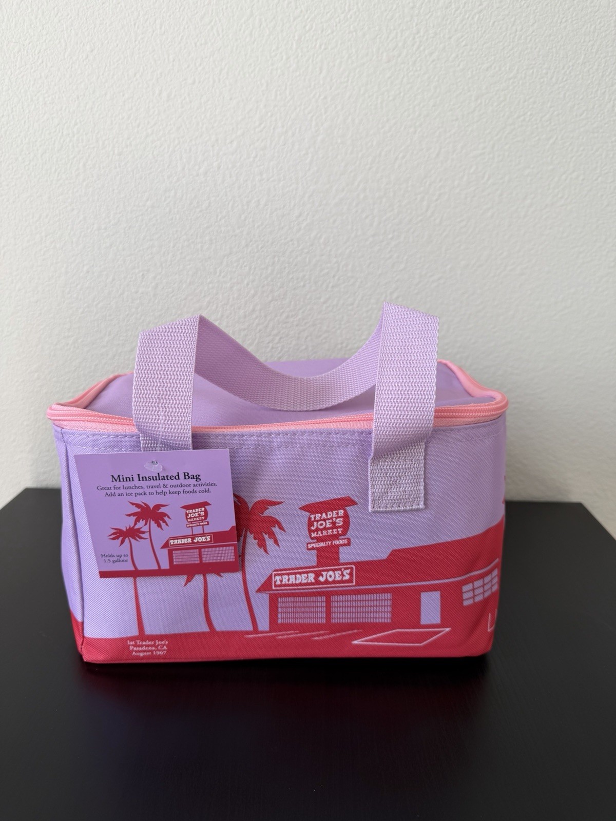 Trader Joes Mini Insulated Lunch Tote Bag - 2026 New - Floral Violet, NWT gallery