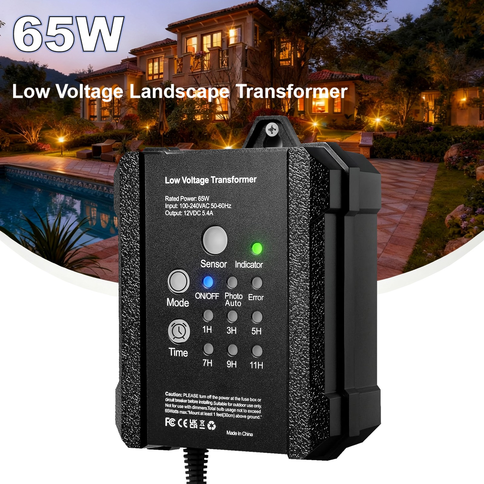 65W Low Voltage Landscape Transformer with Countdown Timer & Photocell Sensor gallery