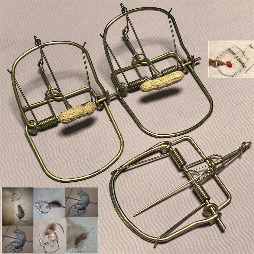 3pcs Small Animals Catch Traps Mouse Trap Spring Trapt Rodent for Rat Rabbit gallery