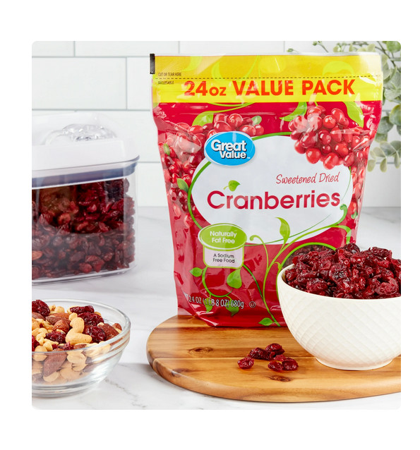 Great Value Sweetened Dried Cranberries, 24 oz gallery