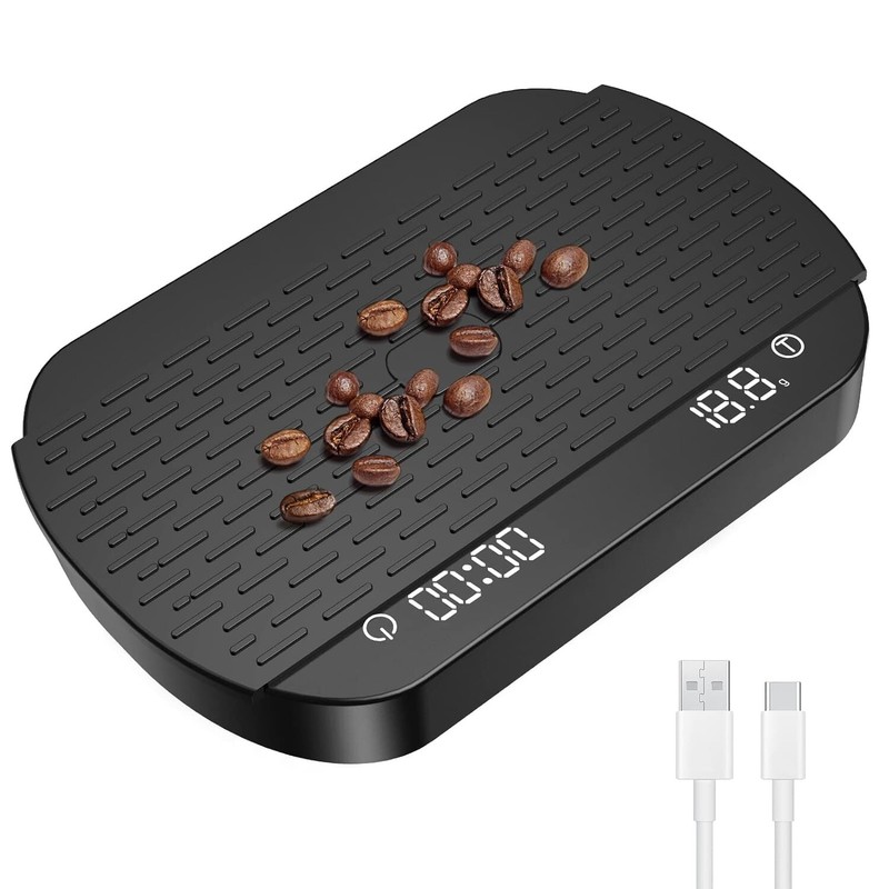 OBEST Digital Kitchen Coffee Scale Drip 3kg 0.1g with Timer USB Charging NEW gallery