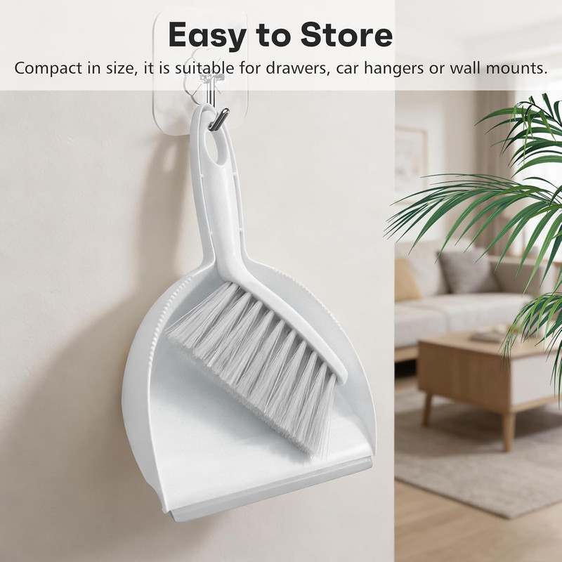 Handheld Dustpan and Broom Set – Mini Compact Brush Combo for Desktop, Sofa, Car gallery
