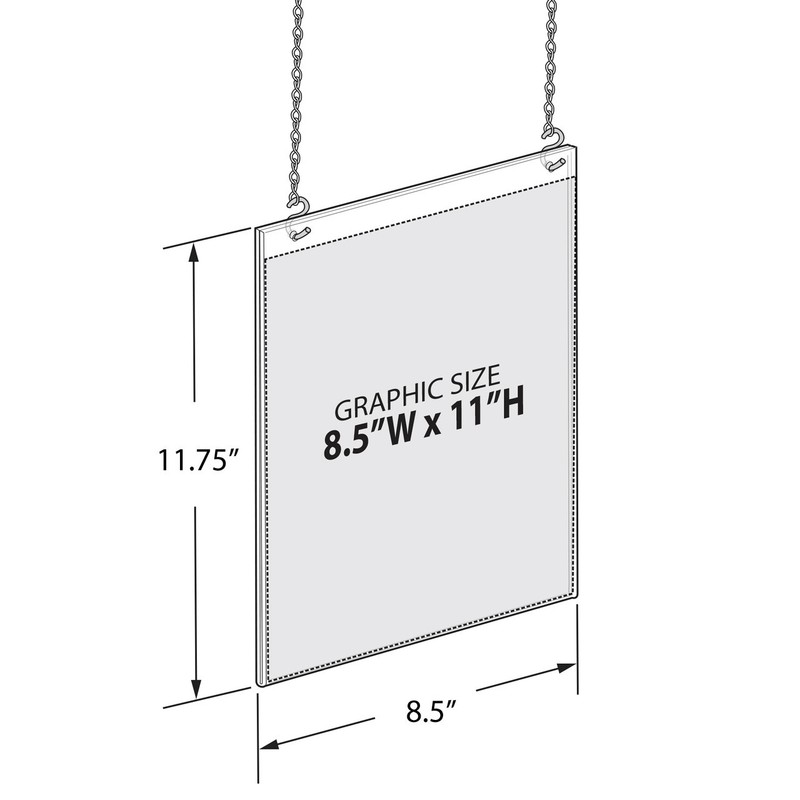 Azar Displays Hanging Ceiling Frame 11" Wide X 8.5" High, 4-Pack gallery