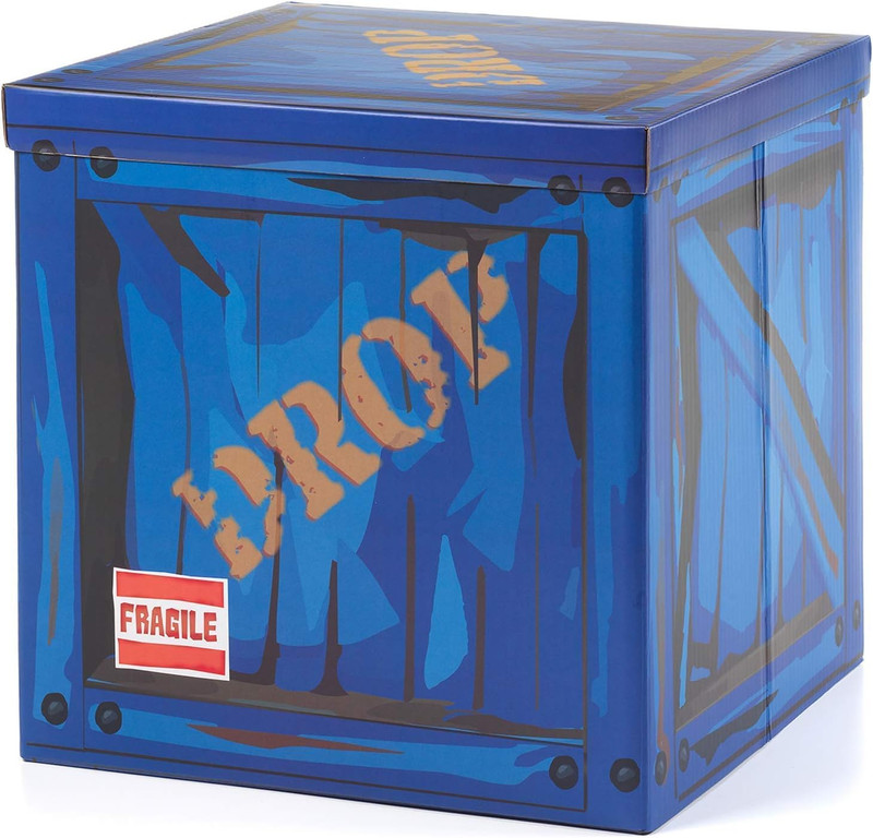 Loot Drop Box with Yellow Balloon – Large 14” Gift Box for Birthday Parties & De gallery