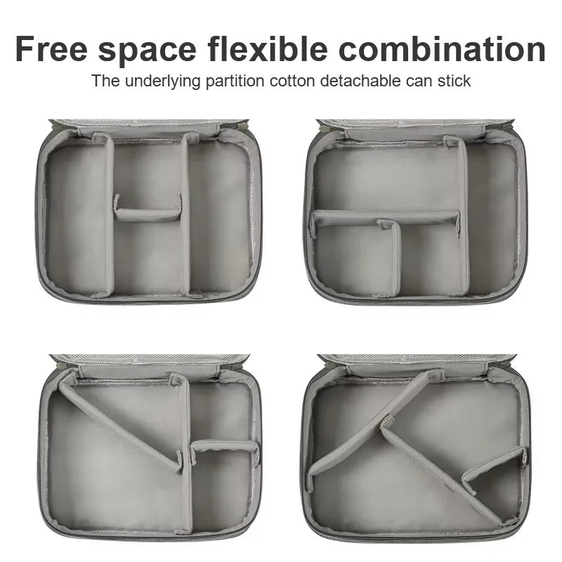 Double Layer Travel Cable Storage Bag Portable Electronic Organizer Case gallery