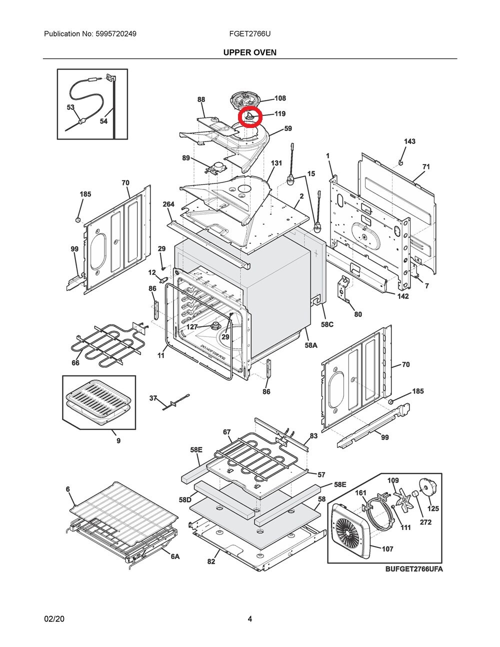 Genuine FRIGIDAIRE Double Oven, Hi-Limit Switch # 318578505 gallery