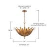Capital Lighting 349541 Eden 4 Light 24"W Abstract Chandelier - Gold gallery