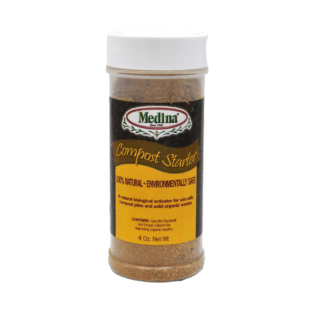 Compost Starter Natural Microbial Blend 4 oz Bottle by Medina