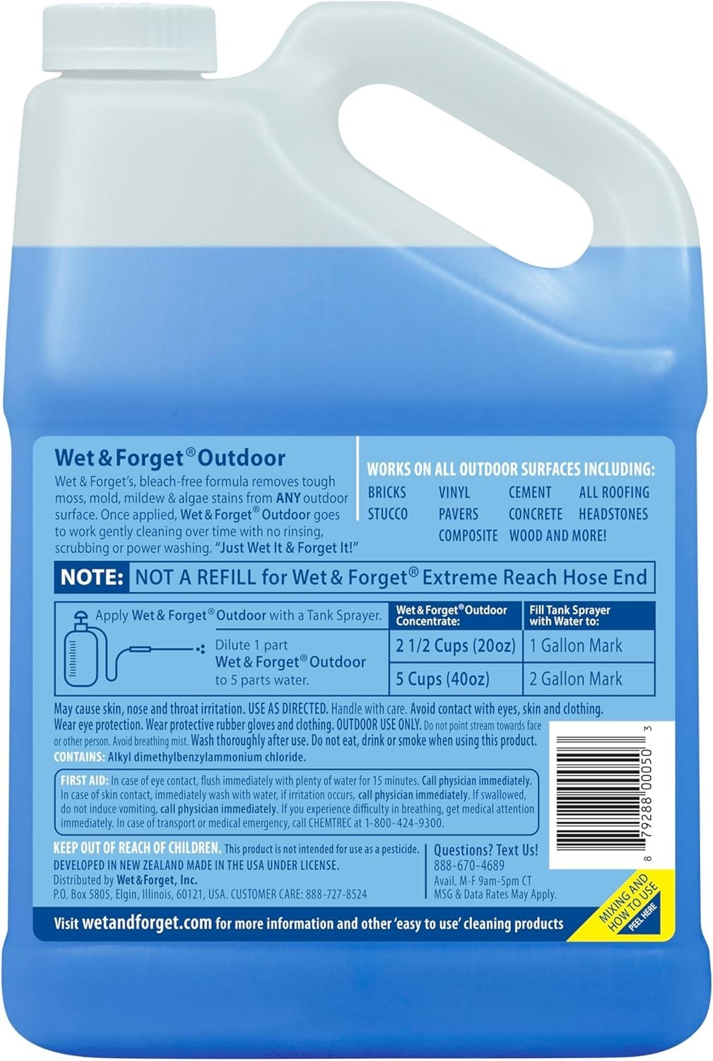 Wet & Forget Outdoor Cleaner Concentrate 1 gal gallery