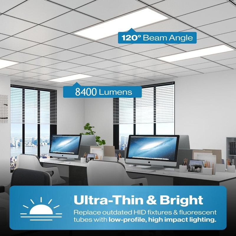 2' X 4' LED 75 Watts Panel Troffer (4 PACK) Flat Panel LED within LED Drivers gallery
