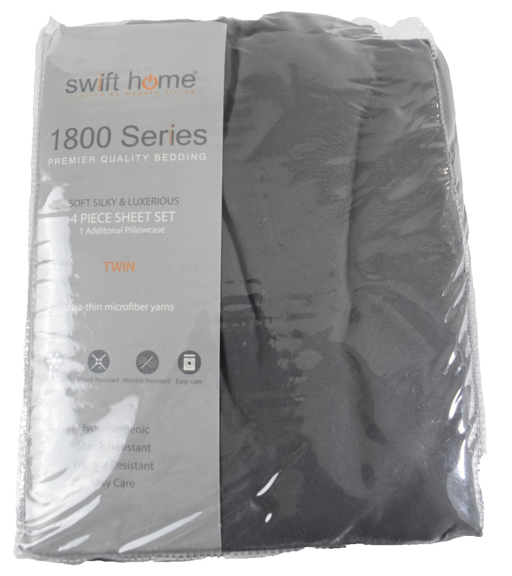 Swift Home Twin Sheet Set 4 Pc Premier Quality Bedding Soft Solid gallery