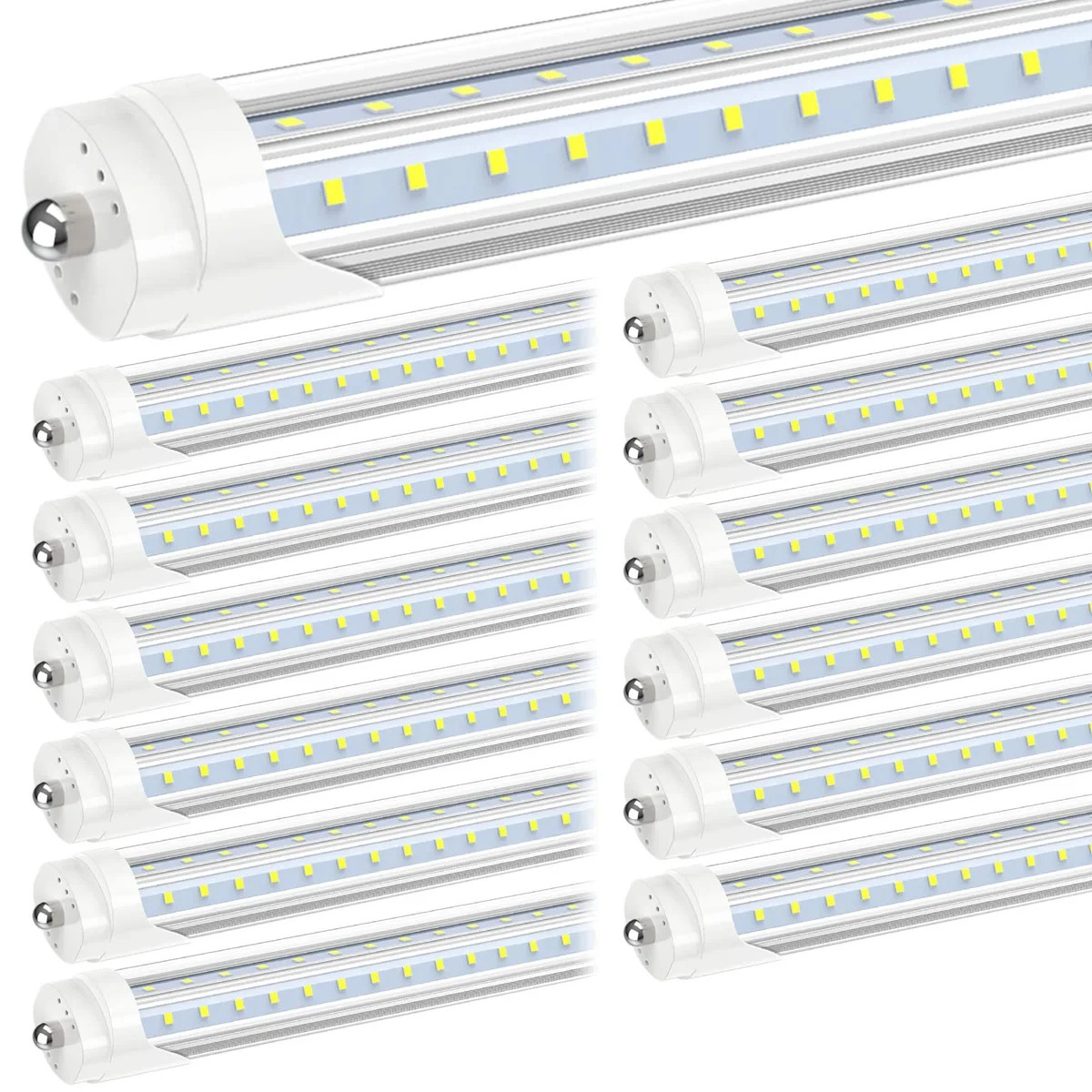 JESLED T8 T10 T12 8FT LED Light (4-Pack), Single Pin Fa8 Base, 8' LED Fluoresce gallery