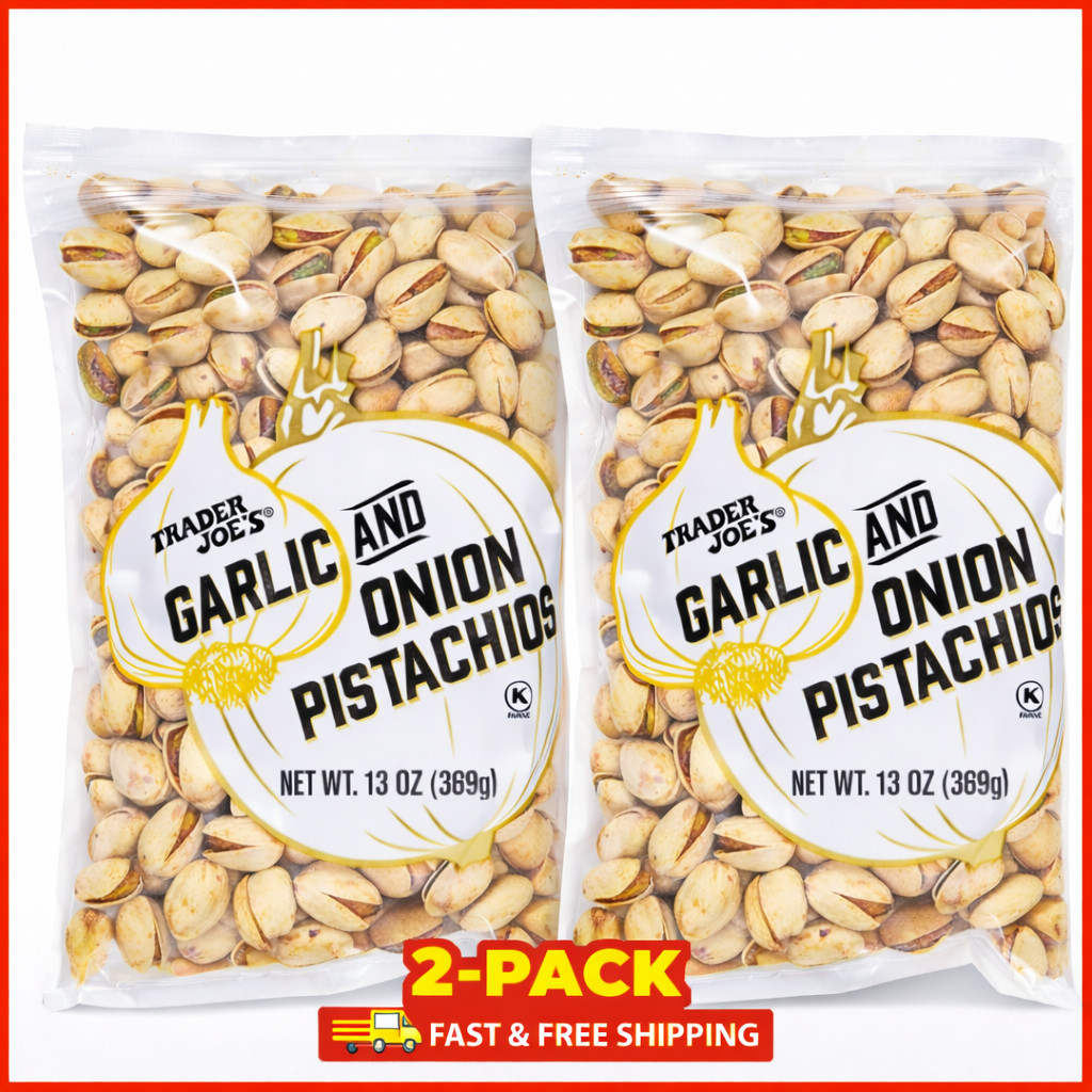 2-Pack Trader Joe’s Garlic & Onion Pistachios Roasted Nut Savory Snack gallery