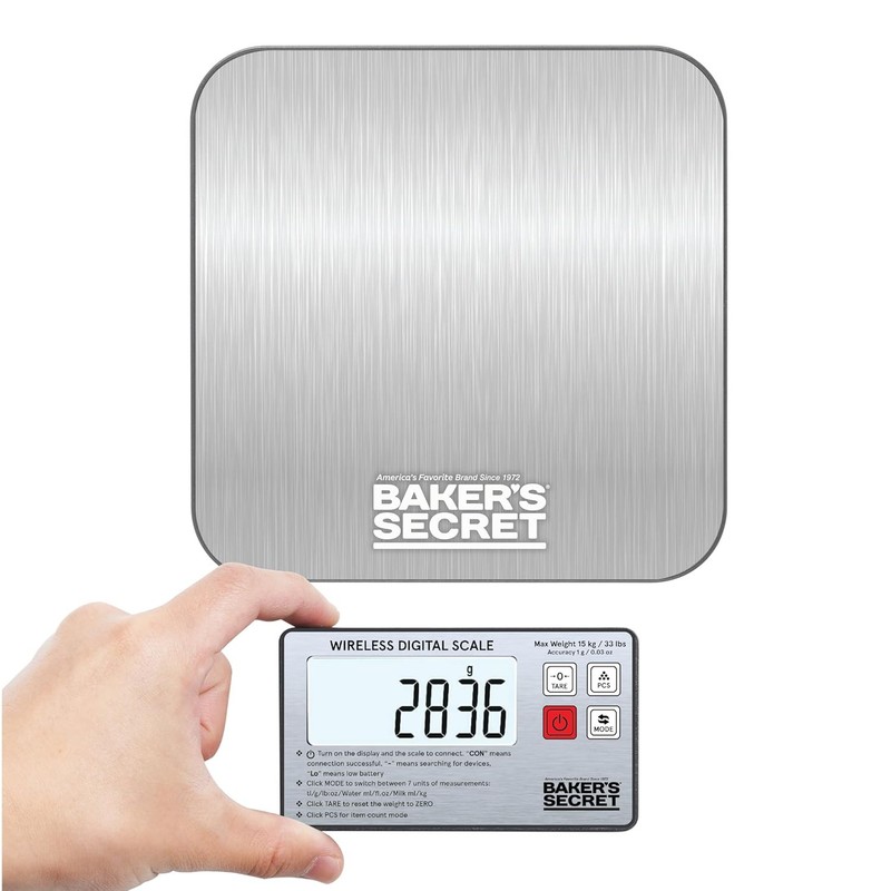 Kitchen Scale 33lbs Wireless Display 2X Magnets Support USB-C Charging gallery