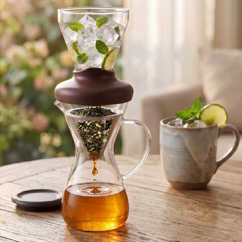 Cold brew hot coffee maker iced drip brewer infuser stainless filter large 14oz gallery
