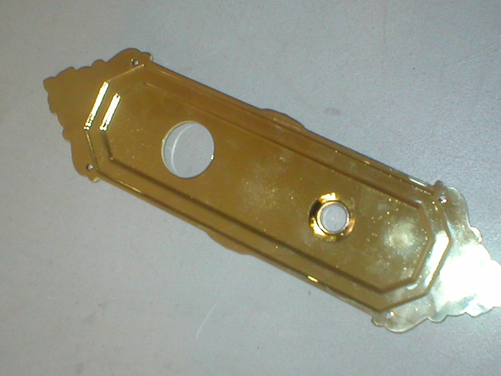Single Piece Baldwin Door Interior Escutcheon Plate Polished Brass Finish 3"x11" gallery