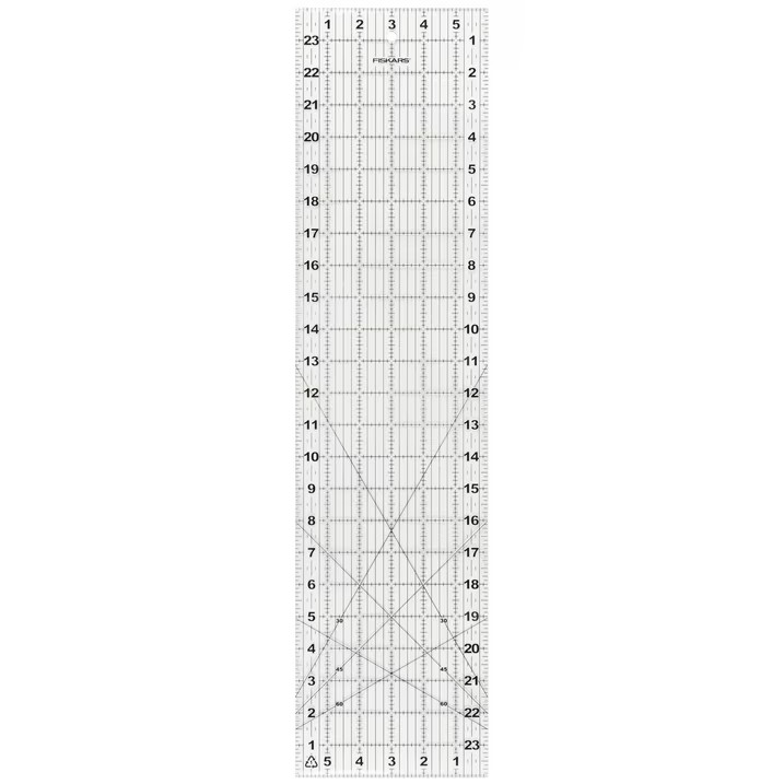 Fiskars 6in x 24in Sewing Ruler & Measuring Tool, Clear, Single Piece gallery