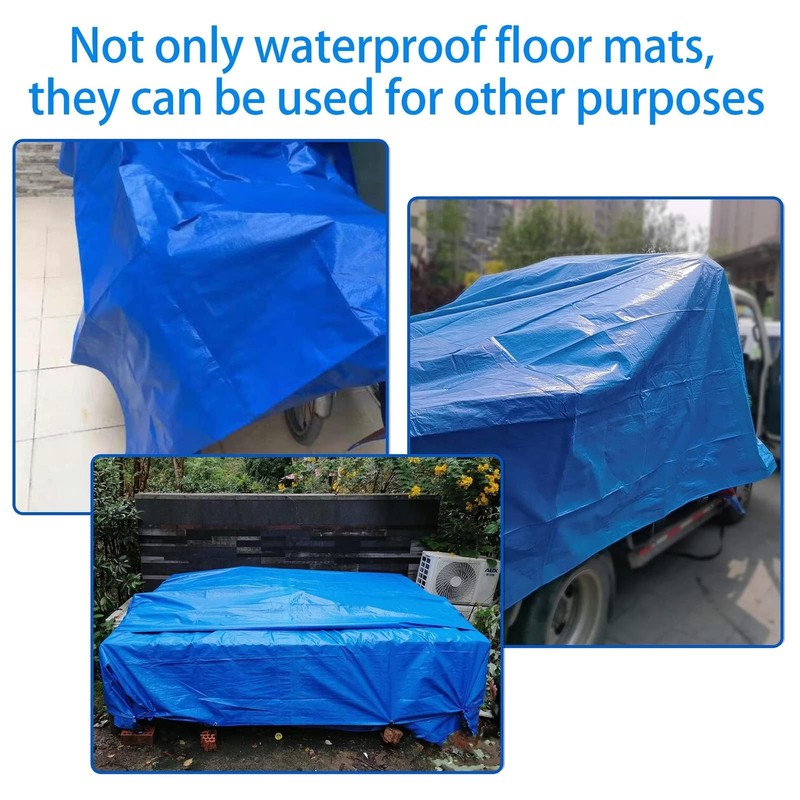 Rectangular Frame Pool Ground Cloth, 14.6x8.3Ft Waterproof Liner Pad gallery