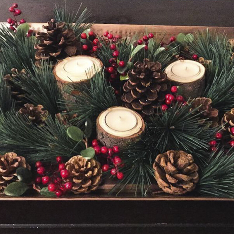 10pcs DIY Craft Pine Needles Branches Christmas Pine Twigs Stems Wreaths Decor gallery