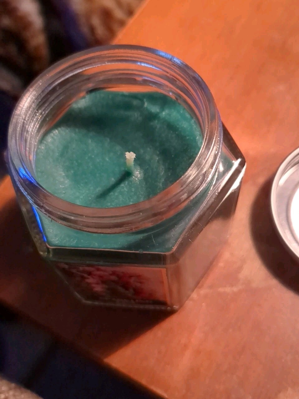 New Sparkling Pine Scented Green Candle 3 ounces Glass Jar FREE Shipping gallery