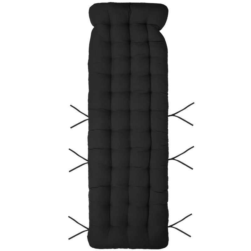 Folding Sleeping Cot Guest Bed with Mattress Portable Camping Lounger Cushion gallery