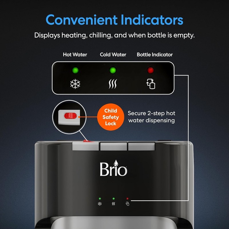 Ultimate Bottom Loading Water Dispenser with Safety Lock & Stylish Steel Finish gallery