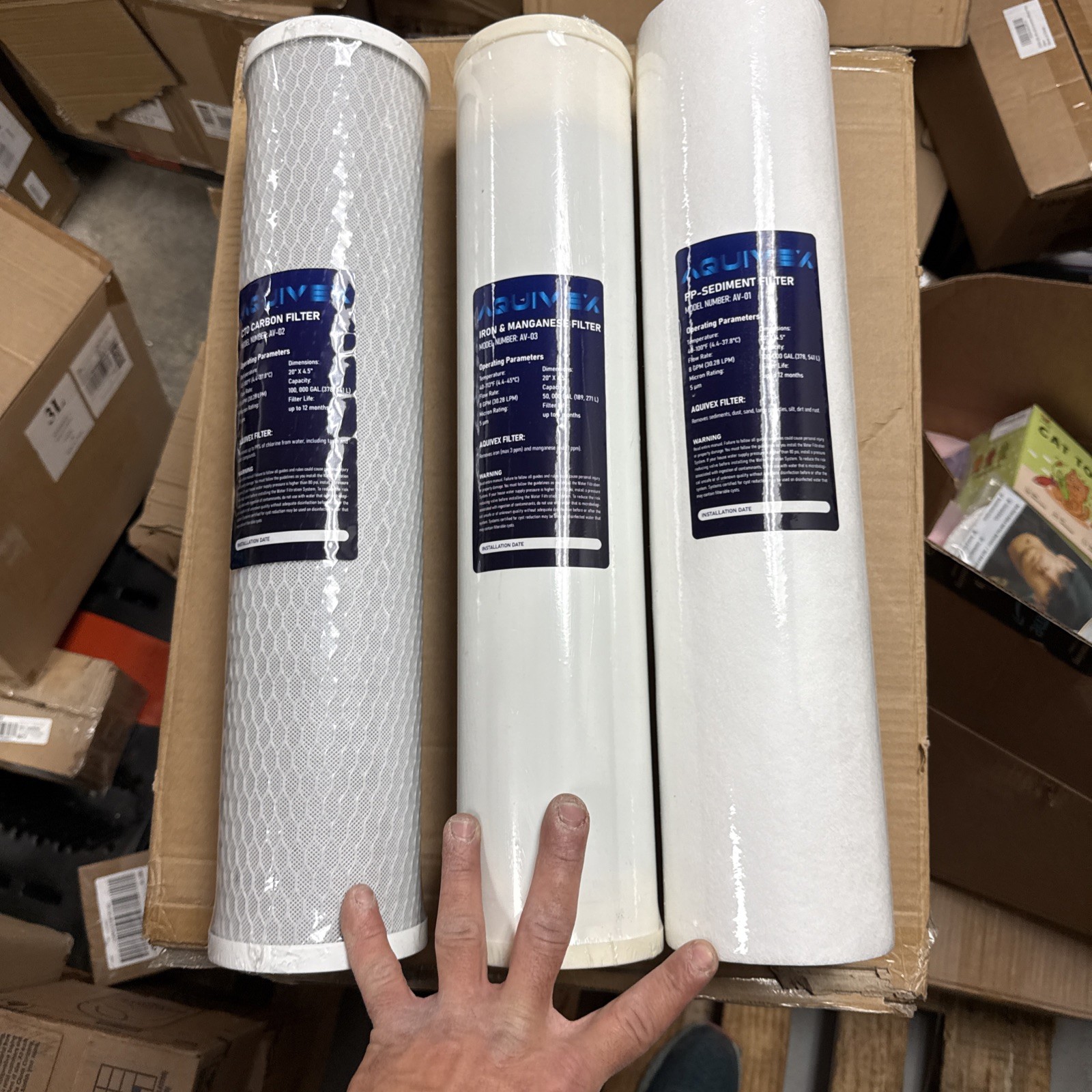 AQUIVEX WHOLE HOUSE WATER FILTER SET - Model Av – 03/AV – 02/Av – 01 NIB gallery