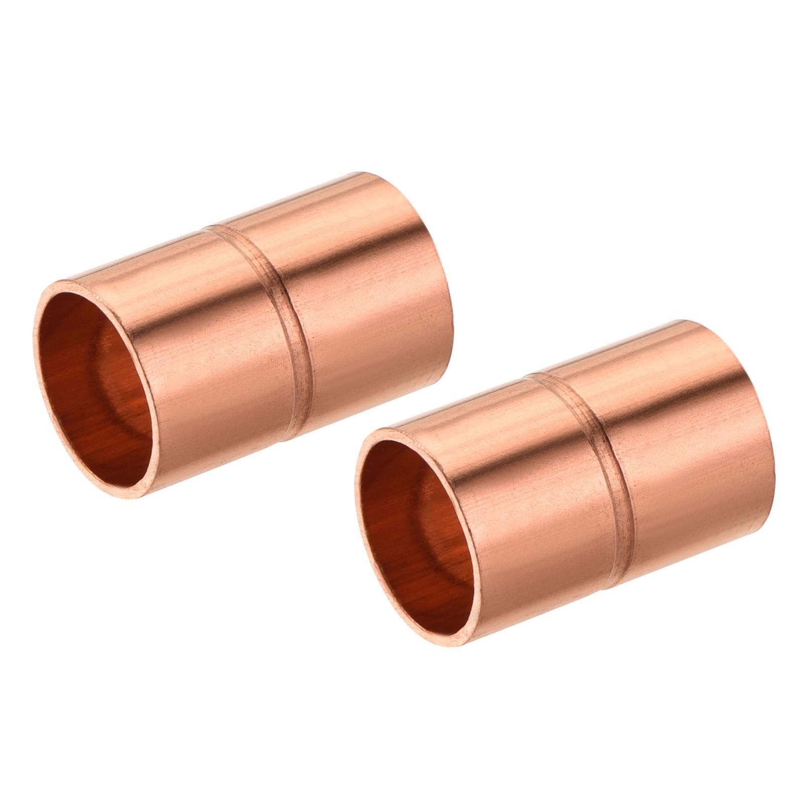 2 pack Straight Copper Coupling Fittings 3/8 Inch ID Welding Joint gallery