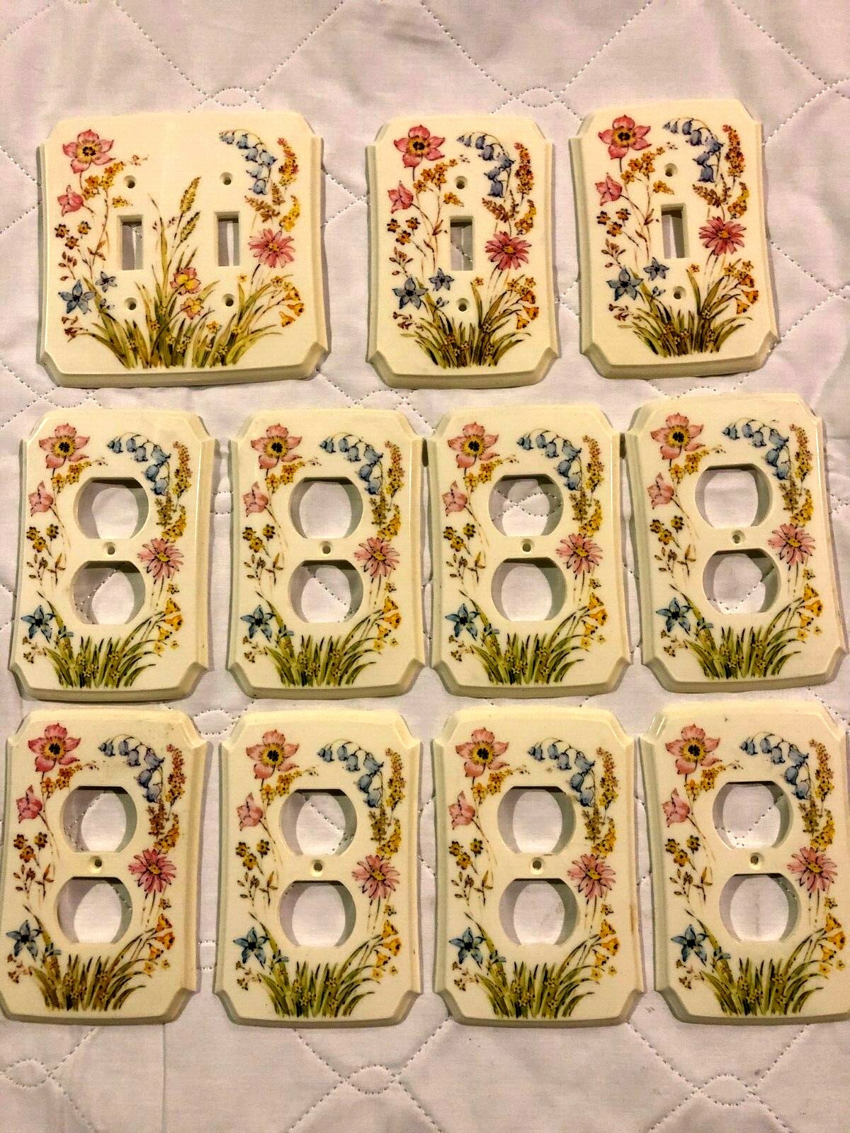 11 Floral Flower Plastic Outlet Switch & Double Gang light Plate Covers kitchen gallery