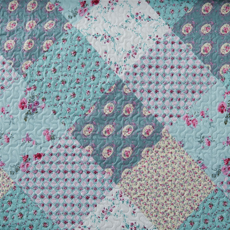 3 Piece Authentic Blooming Patchwork Quilt Set Bedspread Coverlet & Shams Queen gallery
