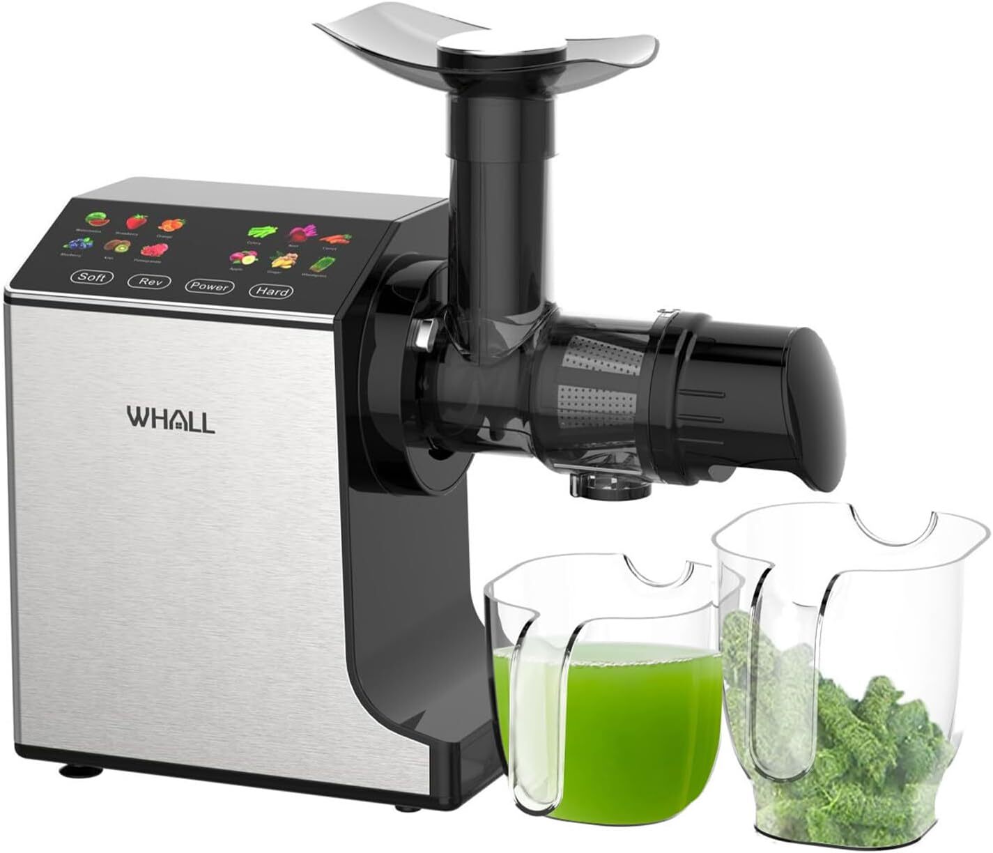 Whall Slow, Masticating & Cold Press Juicer Machine, 2 Speeds ZM1523 - SILVER gallery